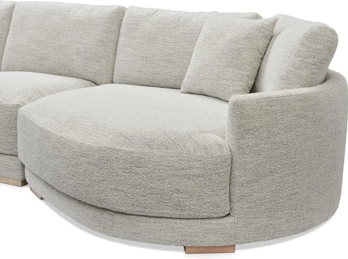 Solana 2-Piece Sectional with Right-Facing Cuddler - Ivory