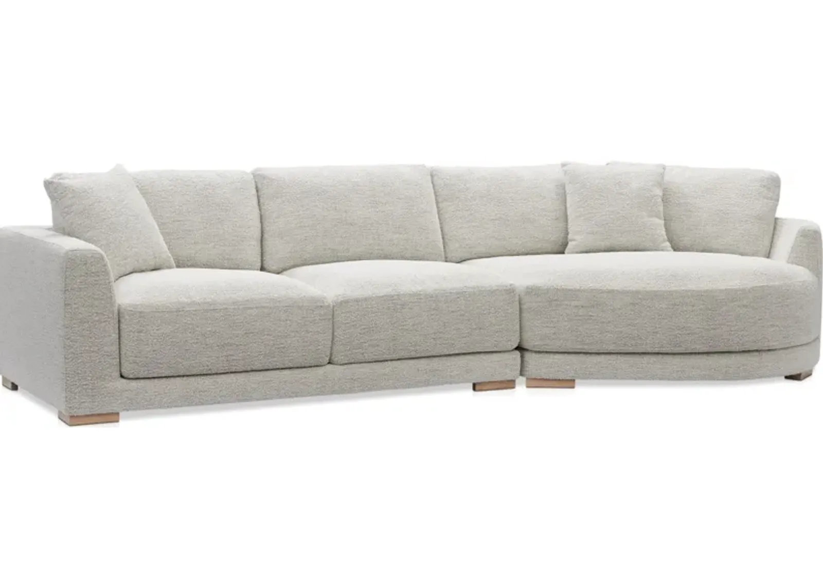 Solana 2-Piece Sectional with Right-Facing Cuddler - Ivory