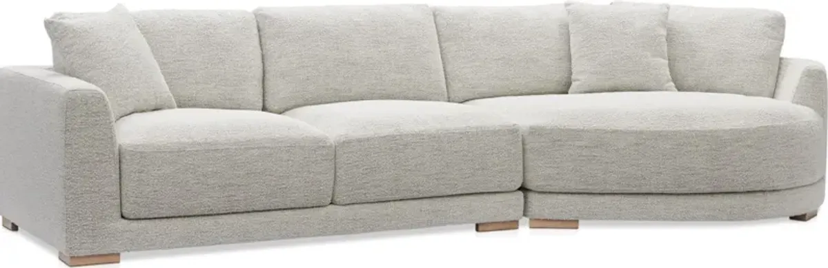 Solana 2-Piece Sectional with Right-Facing Cuddler - Ivory