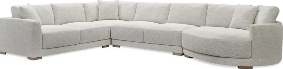 Solana 4-Piece Sectional with Right-Facing Cuddler - Ivory