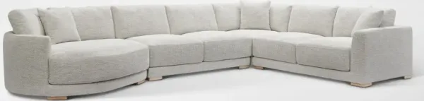 Solana 4-Piece Sectional with Left-Facing Cuddler - Ivory