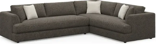 Ridley Foam Comfort 2-Piece Sectional with Left-Facing Sofa - M Walnut