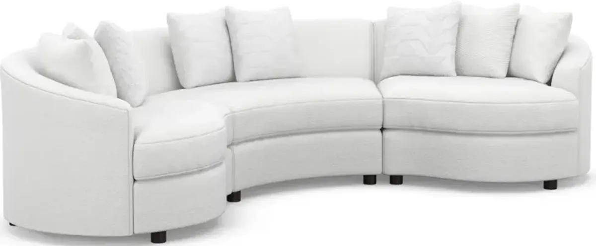 Allegra Foam Comfort 3-Piece Sectional - Lovie Chalk