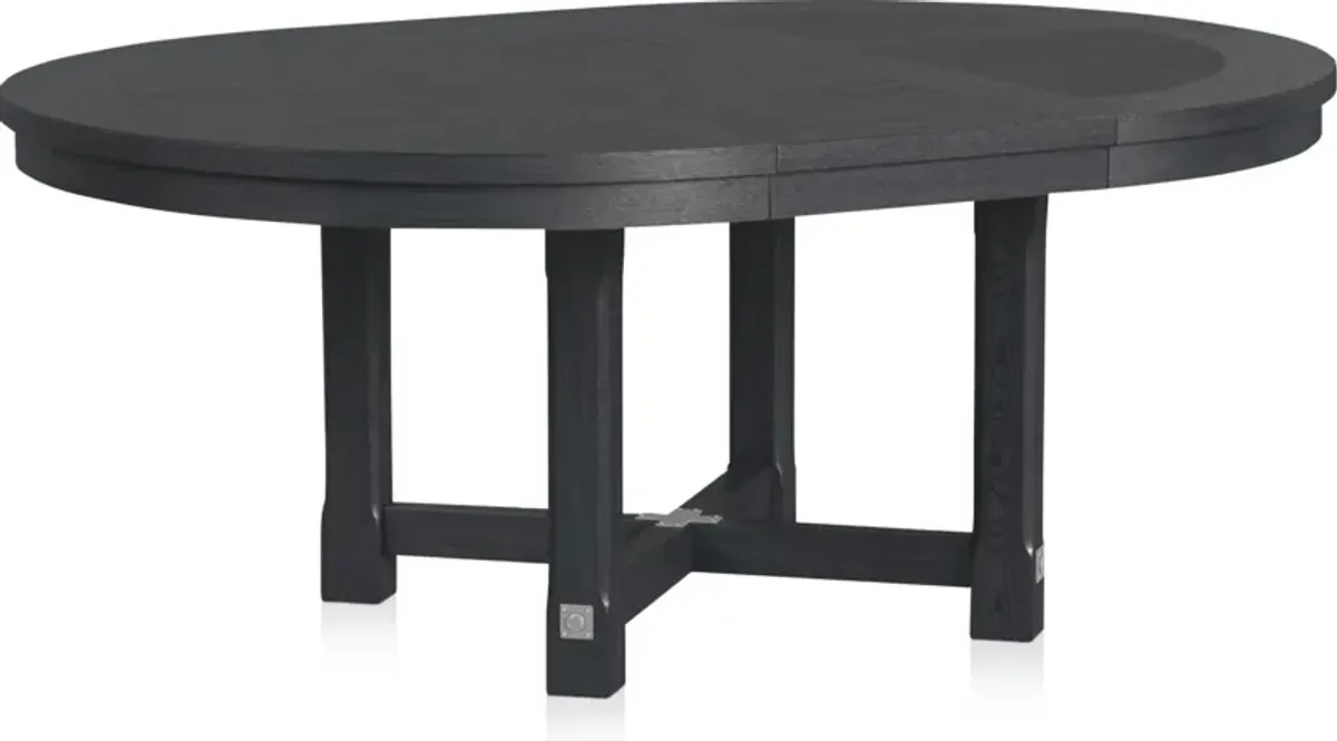 Madrid Extendable Round Dining Table - Black