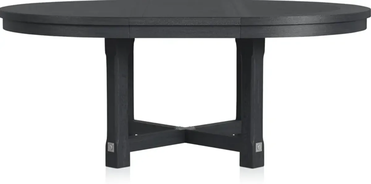 Madrid Extendable Round Dining Table - Black