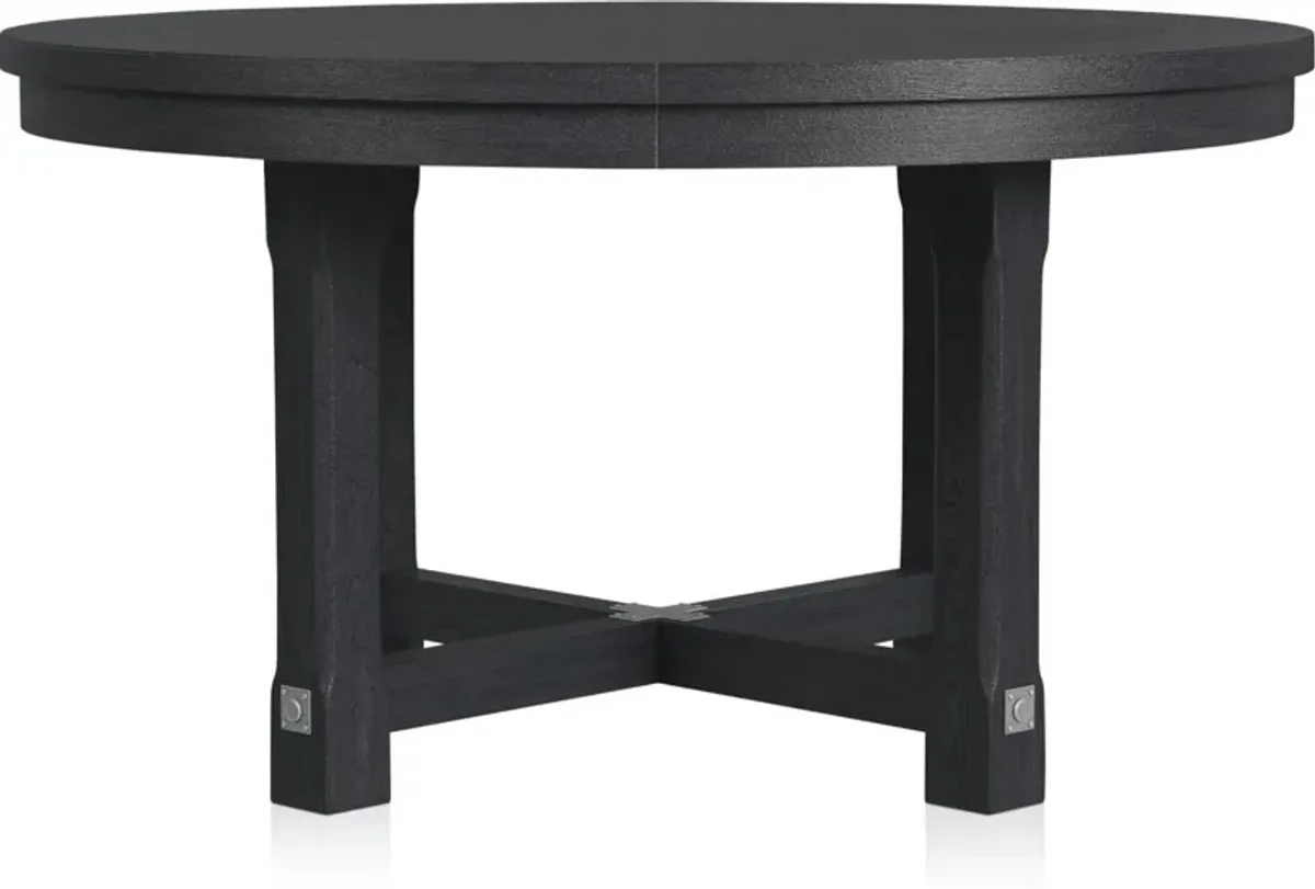 Madrid Extendable Round Dining Table - Black