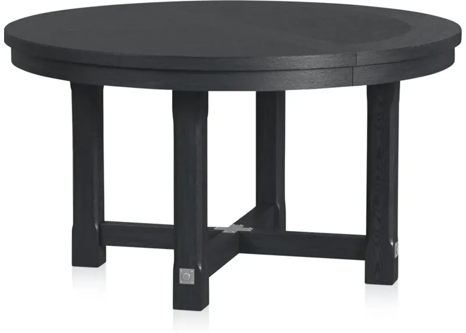 Madrid Extendable Round Dining Table - Black