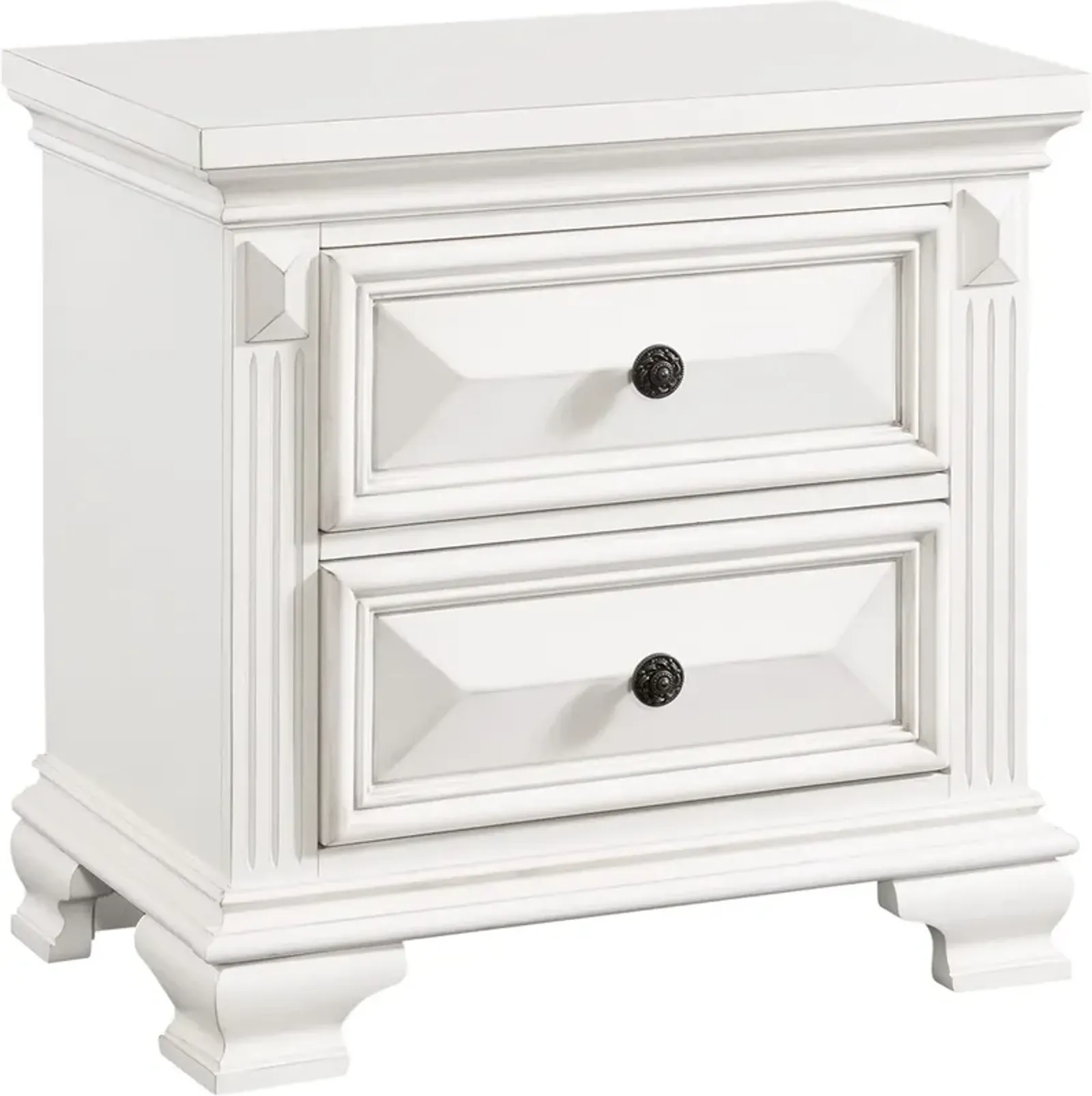 Senna 2 Drawer Nightstand - White