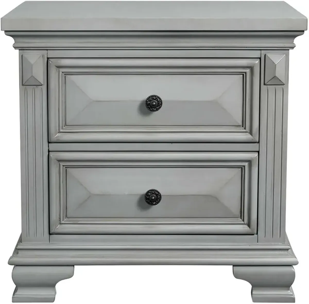 Senna 2 Drawer Nightstand - Gray