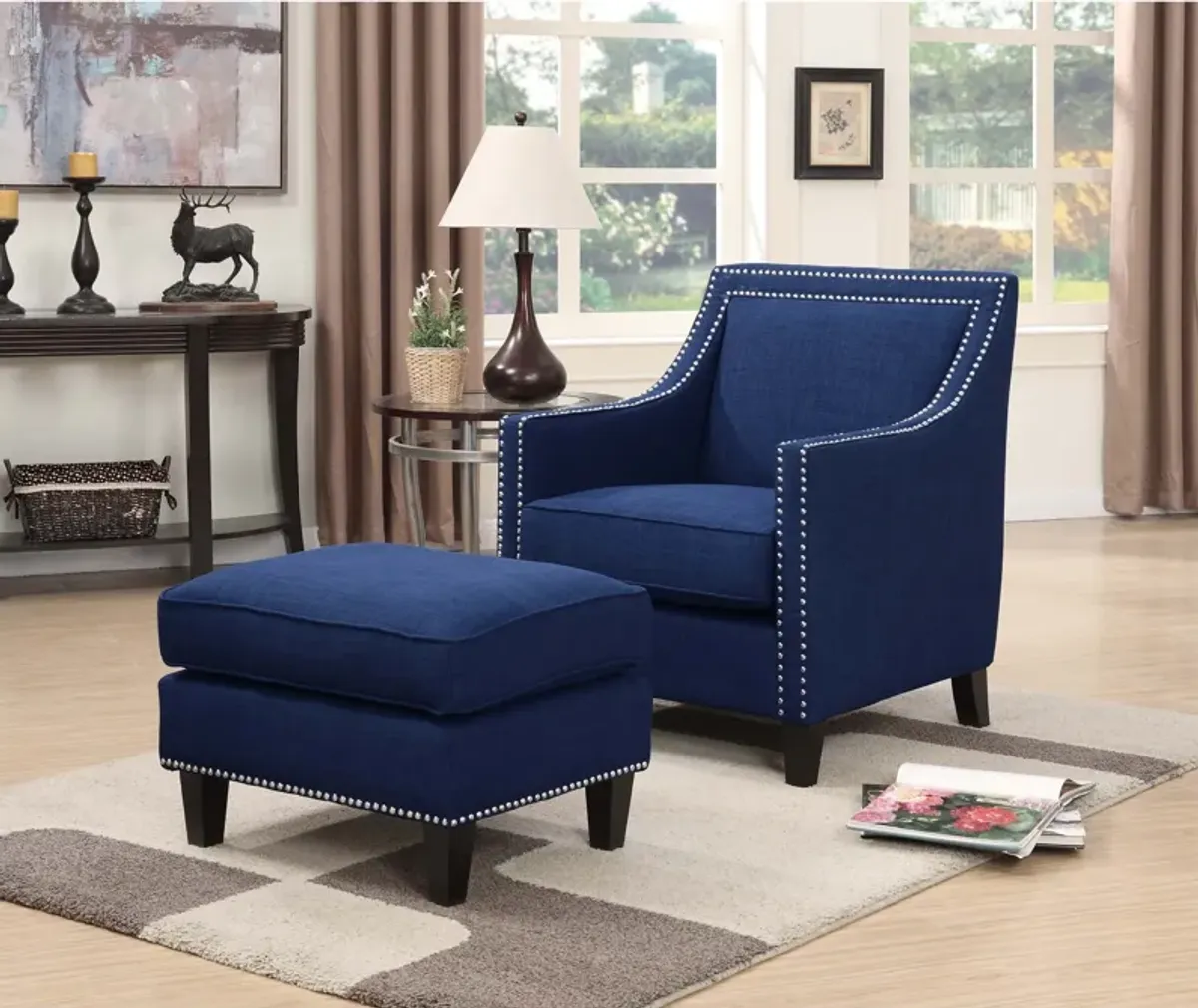 Adonis Ottoman - Blue