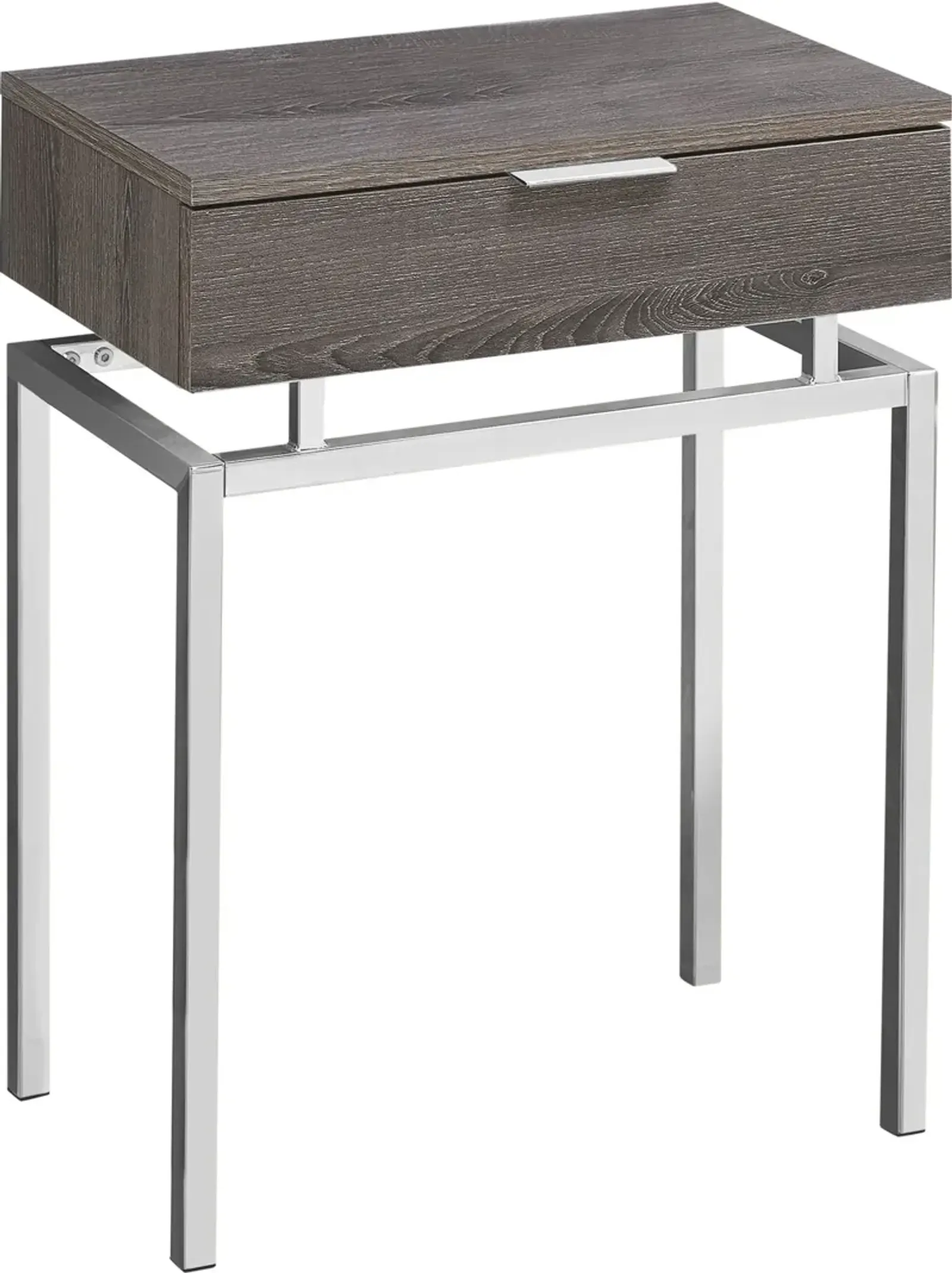 Hucksley Nightstand - Brown/Chrome