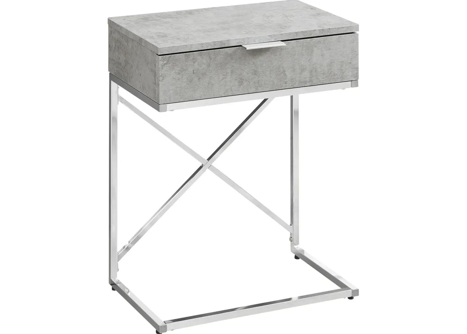 Lafe Nightstand - Gray/Chrome