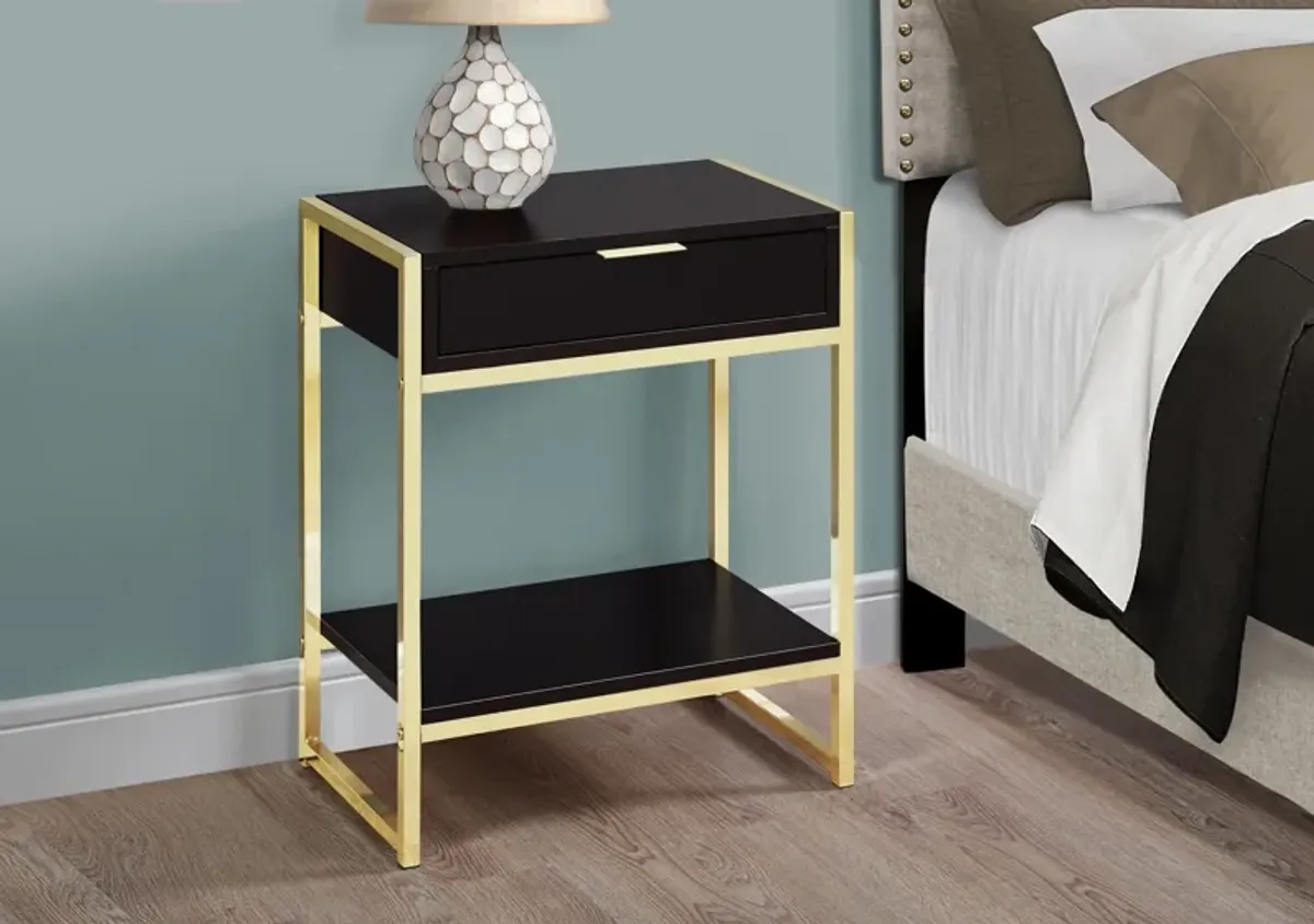 MacGowan Nightstand - Brown/Gold