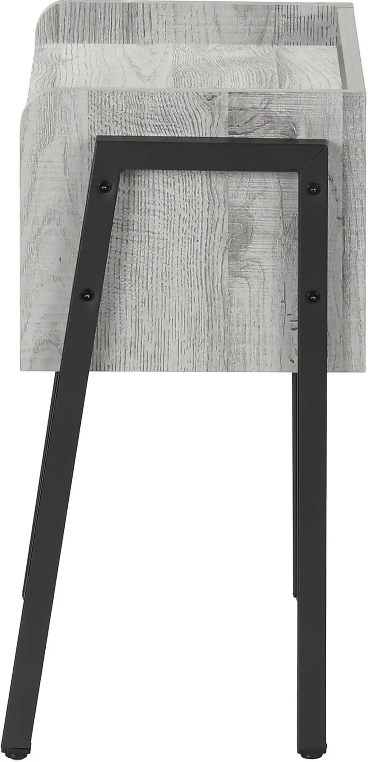 Warrick Nightstand - Light Gray/Black