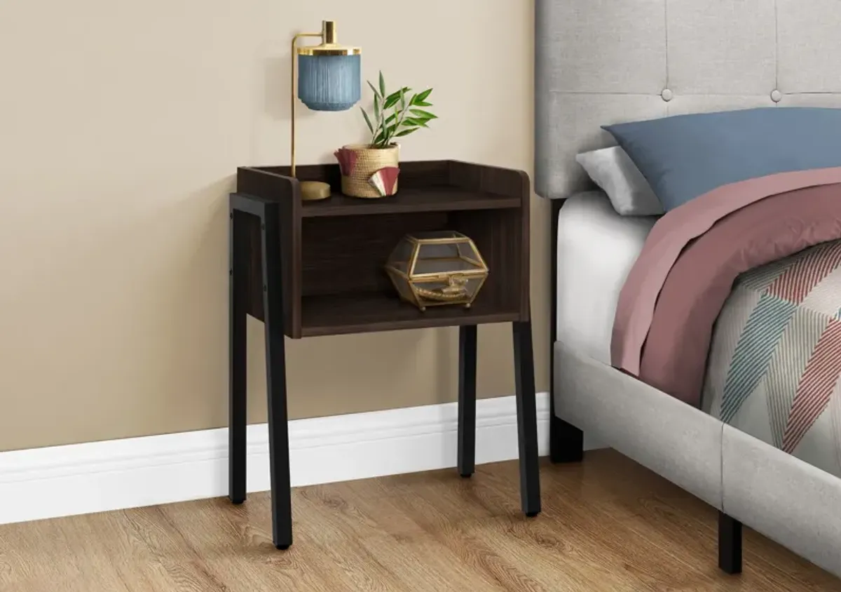 Warrick Nightstand - Mahogany/Black