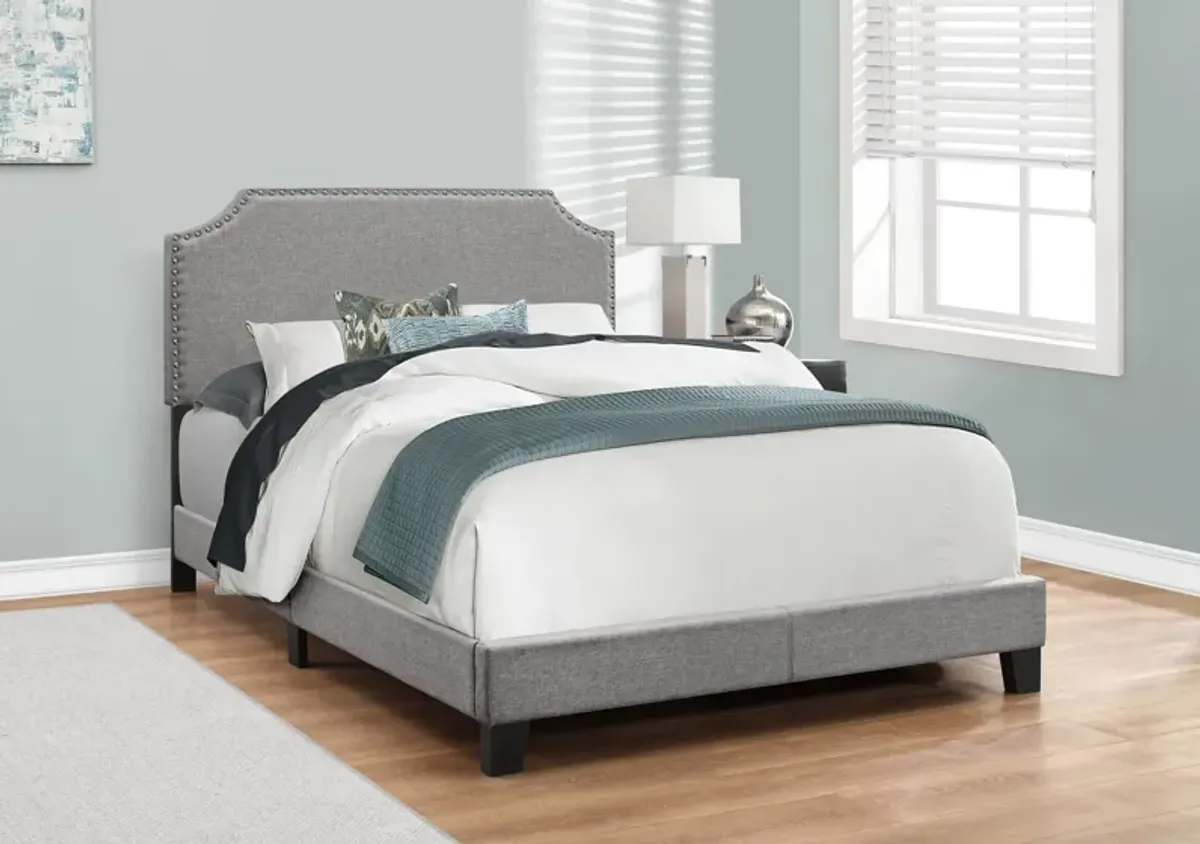 Brannon Full Upholstered Bed - Gray