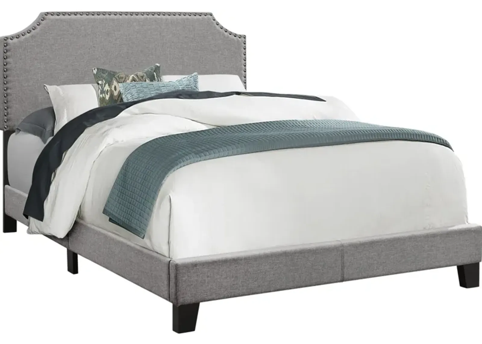 Brannon Full Upholstered Bed - Gray