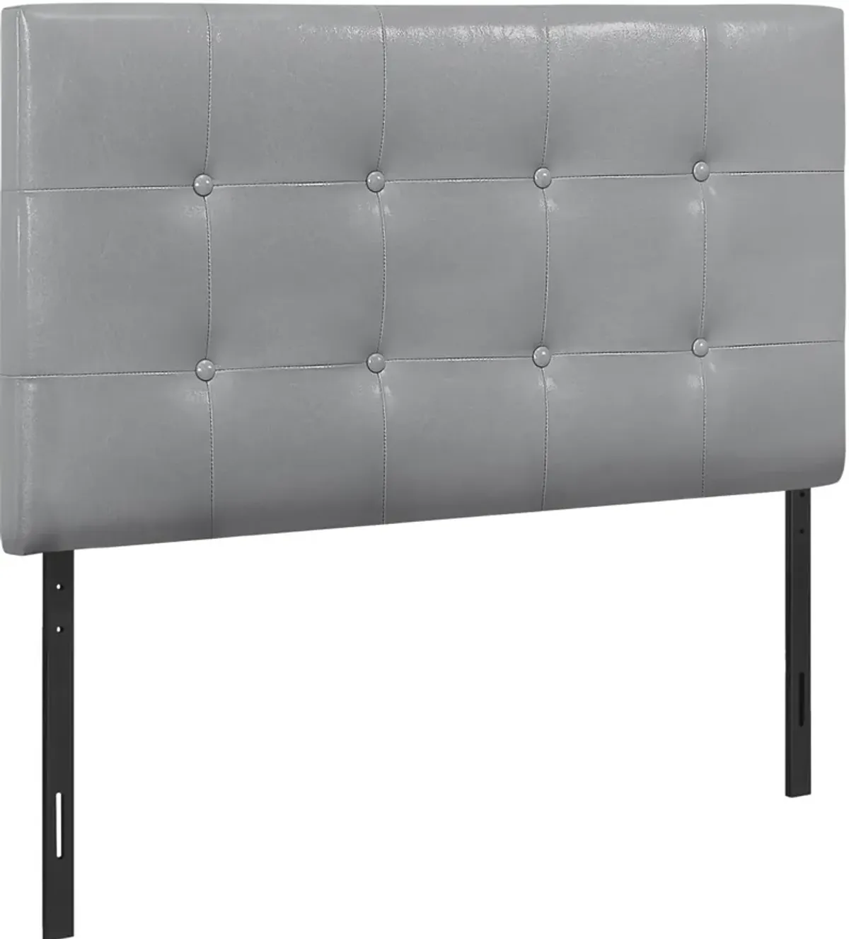 Kennedy Twin Upholstered Headboard - Gray Vegan Leather