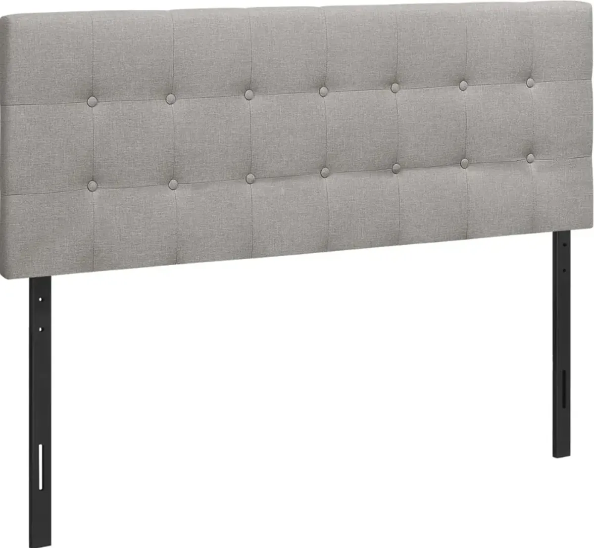 Kennedy Queen Upholstered Headboard - Gray