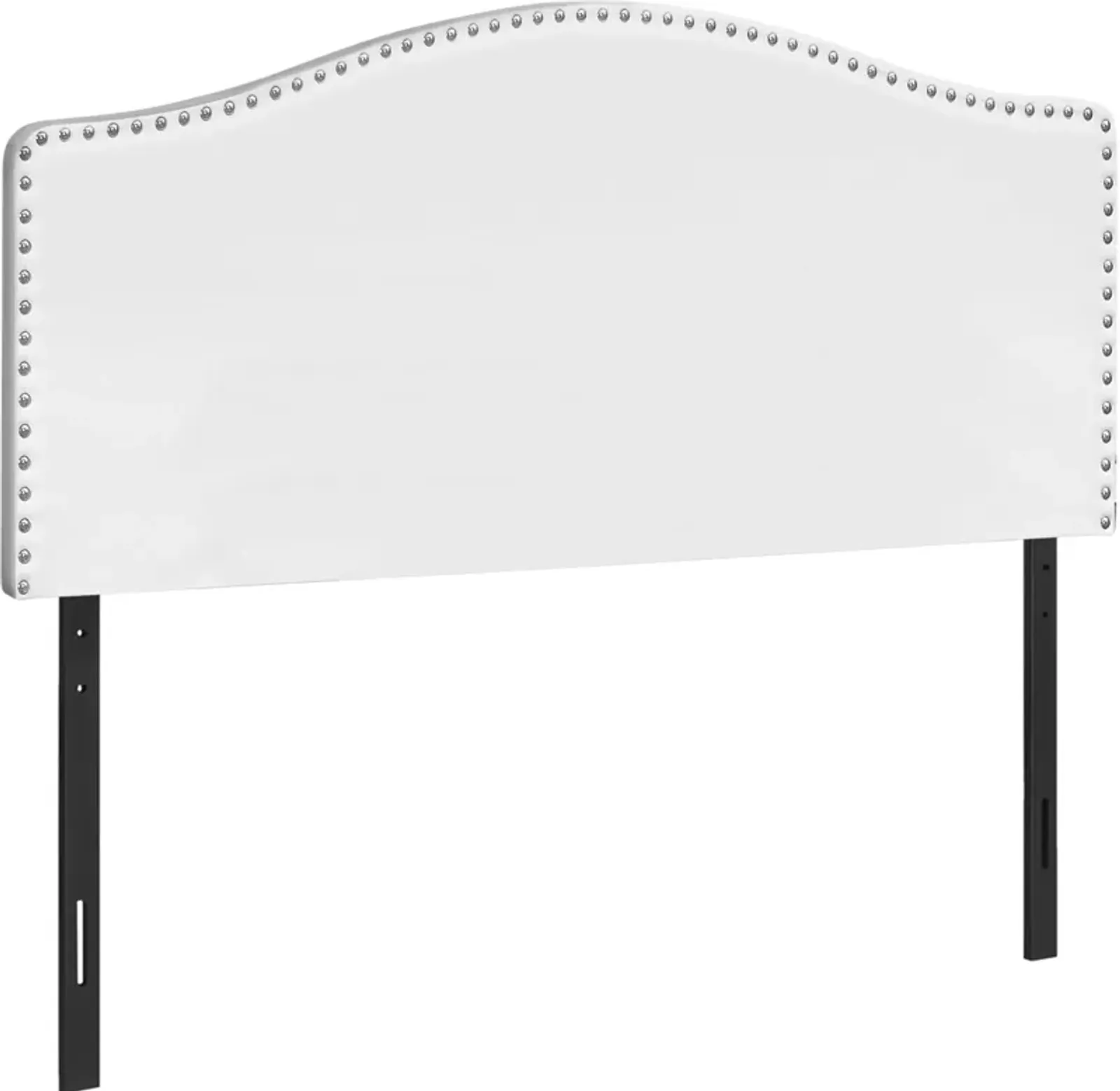 Parris Queen Upholstered Headboard - White Vegan Leather