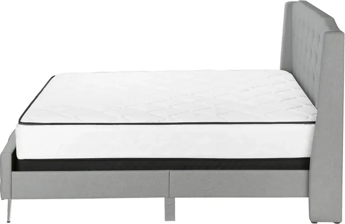 Alejandro Queen Upholstered Bed - Gray