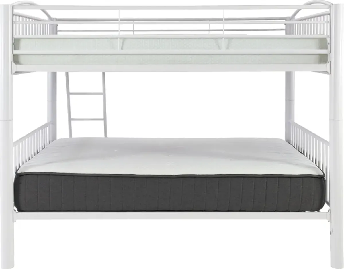 Rufio Full Over Full Bunk Bed - White