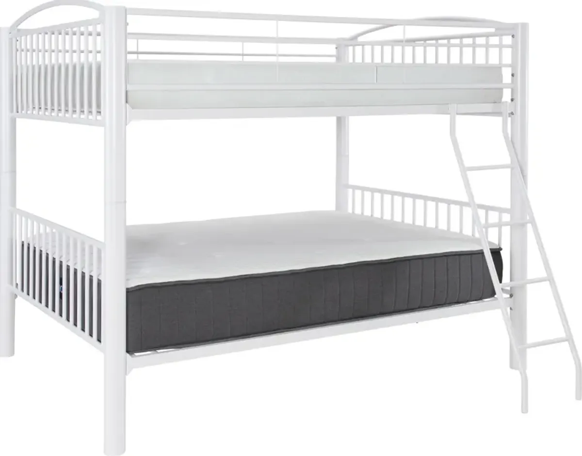 Rufio Full Over Full Bunk Bed - White