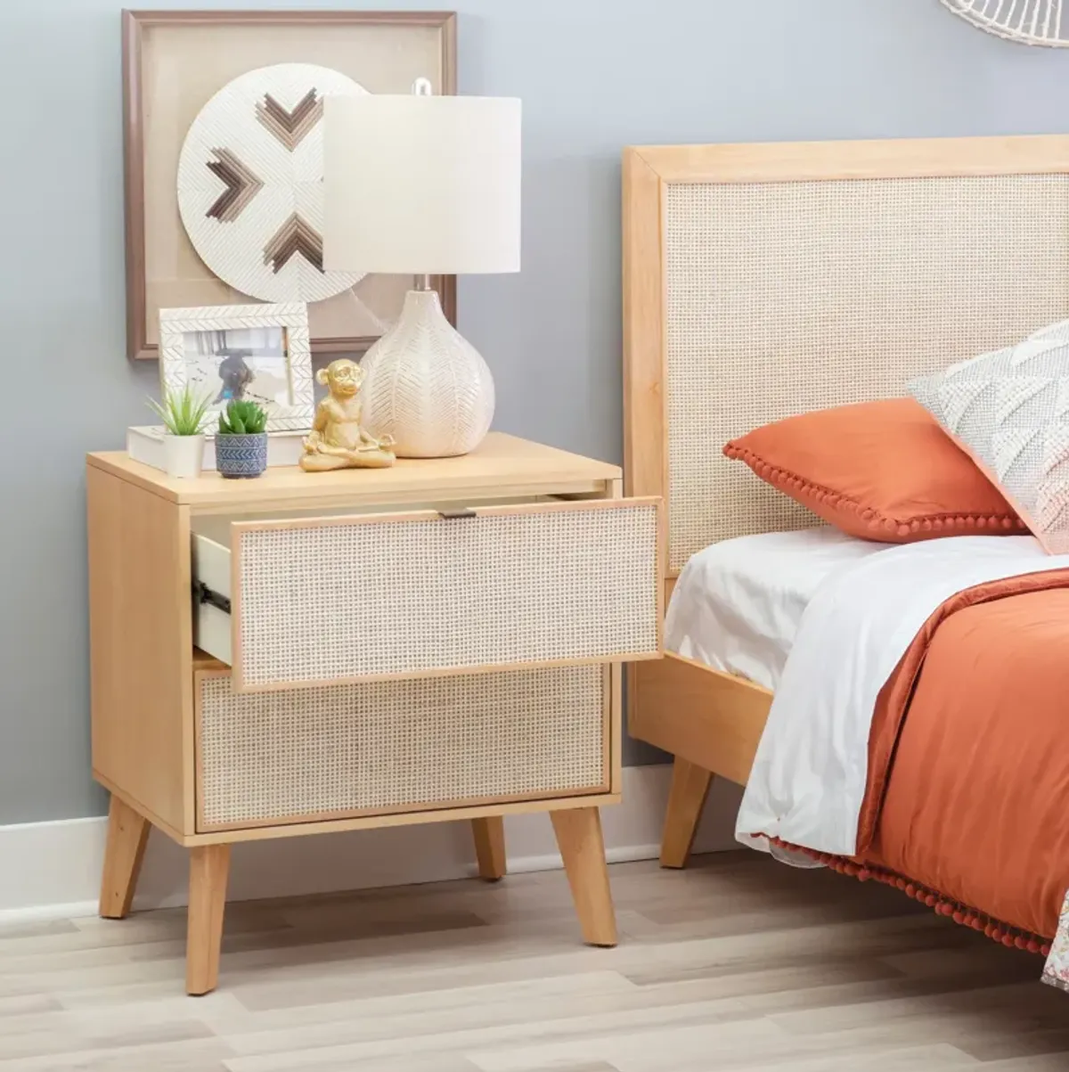 Argo 2 Drawer Nightstand - Natural