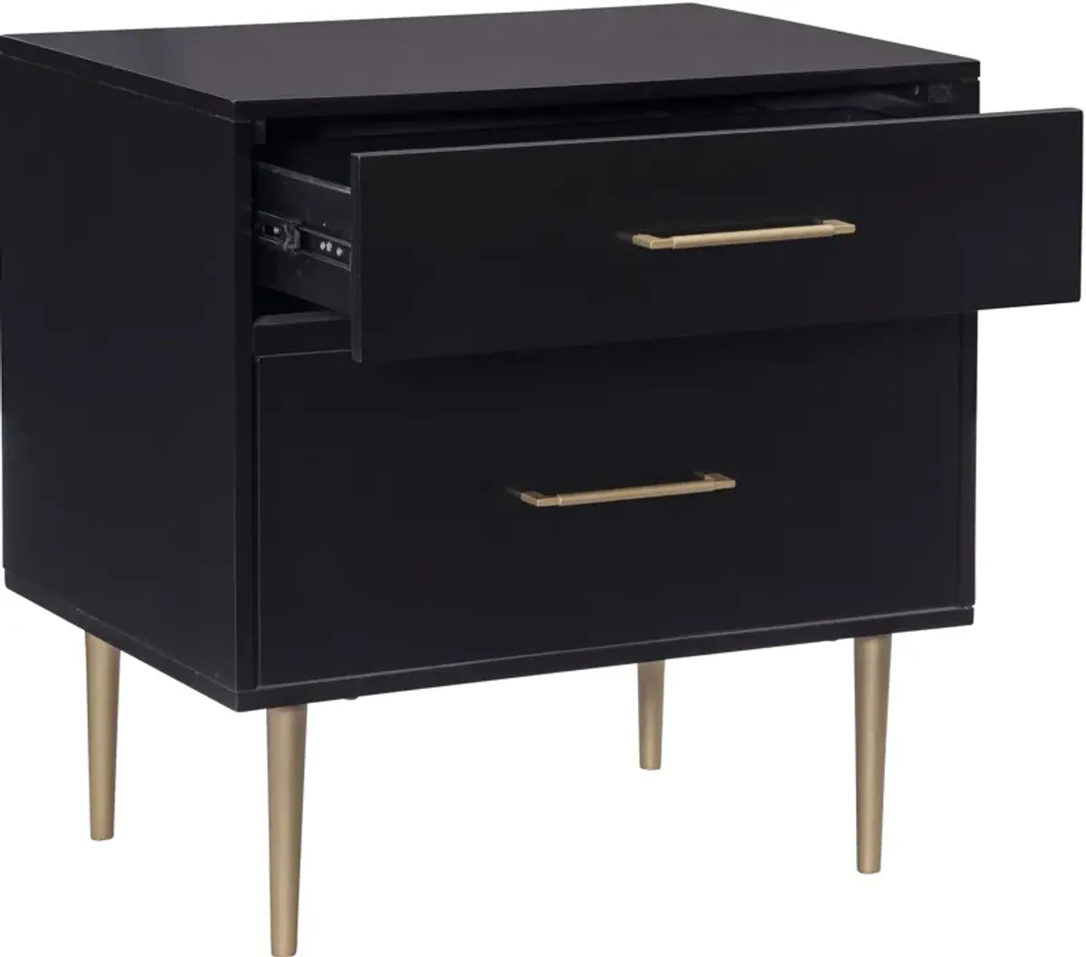 Sumo 2 Drawer Nightstand - Black