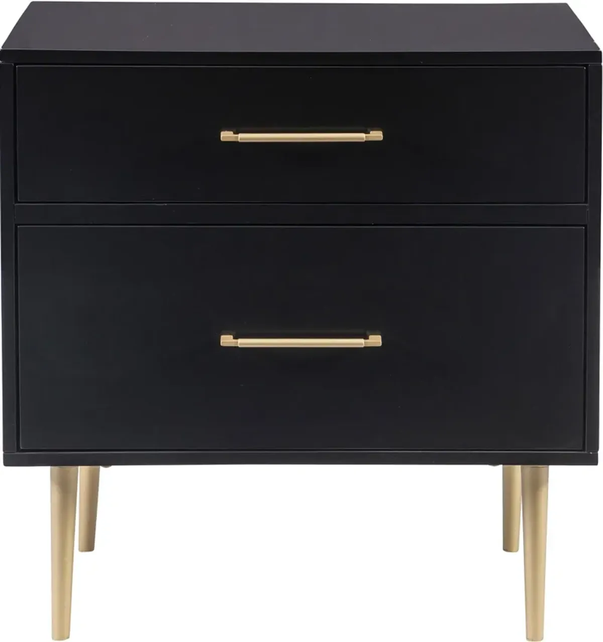 Sumo 2 Drawer Nightstand - Black