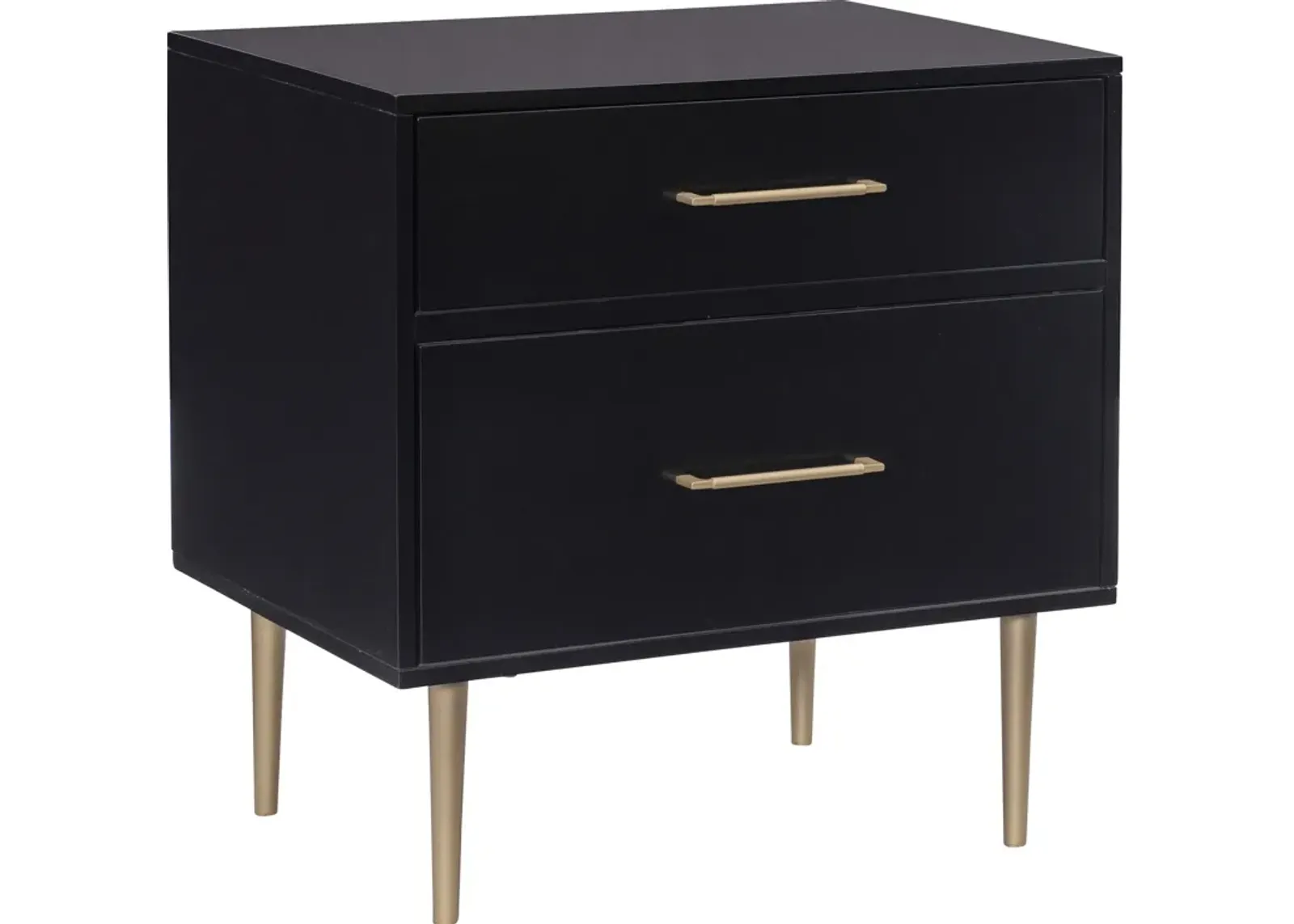 Sumo 2 Drawer Nightstand - Black