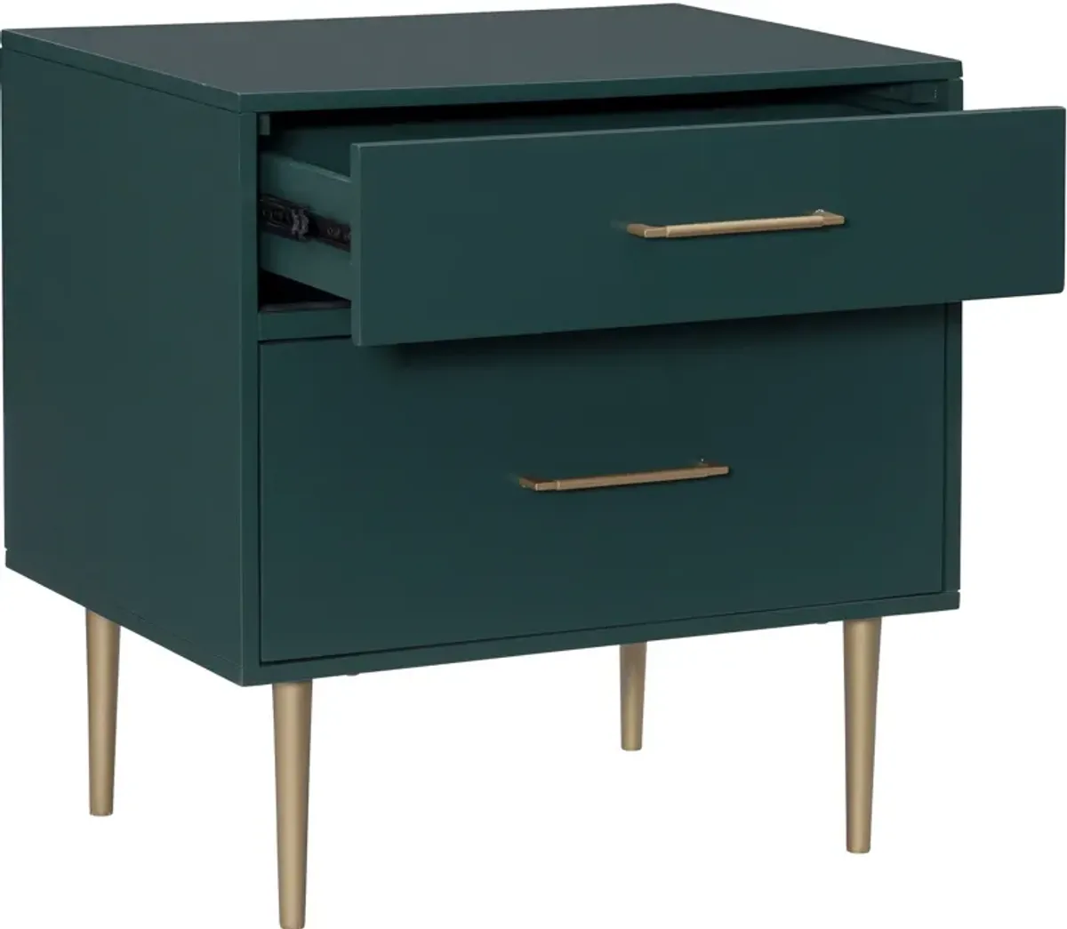 Sumo 2 Drawer Nightstand - Dark Green