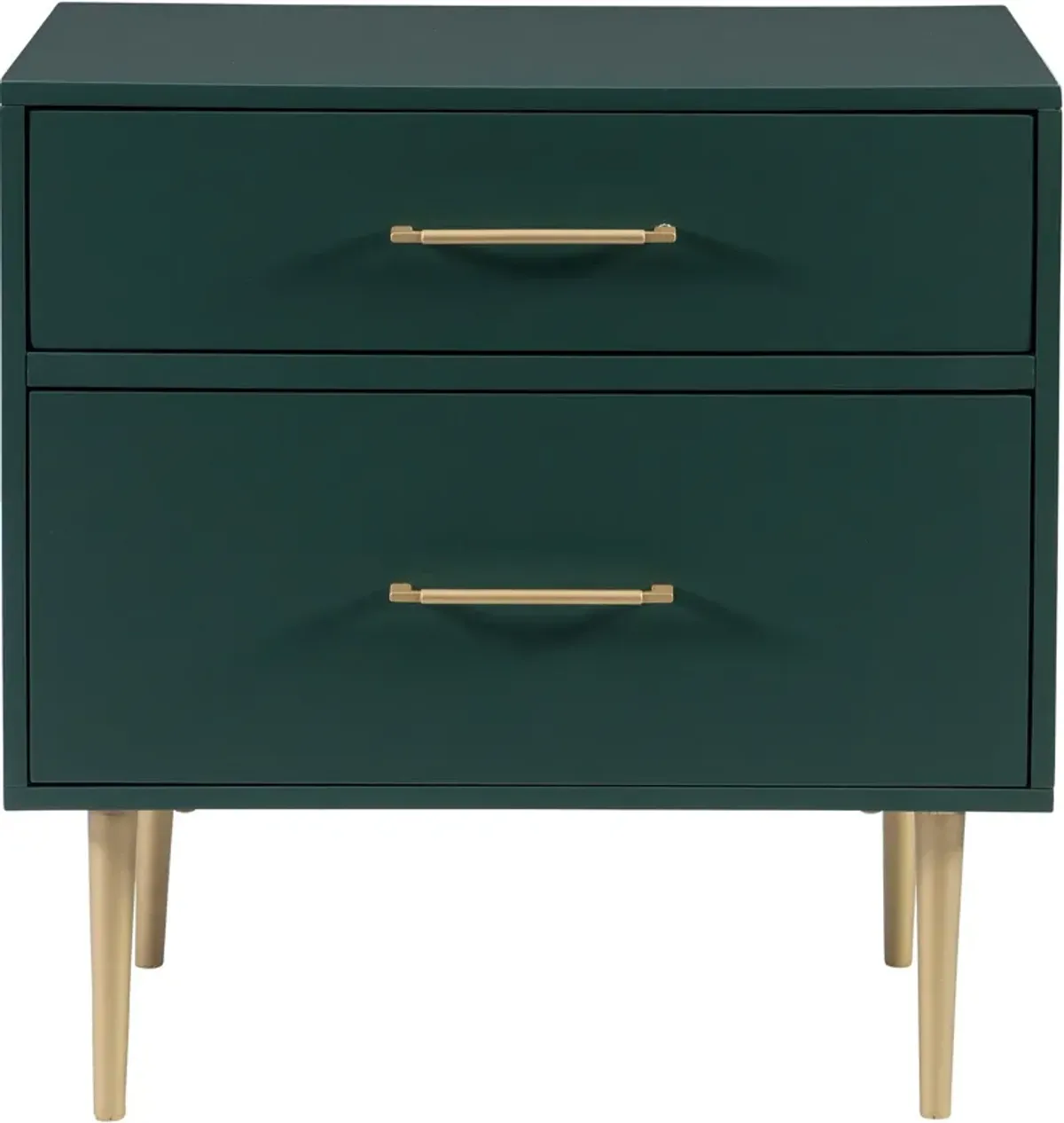 Sumo 2 Drawer Nightstand - Dark Green