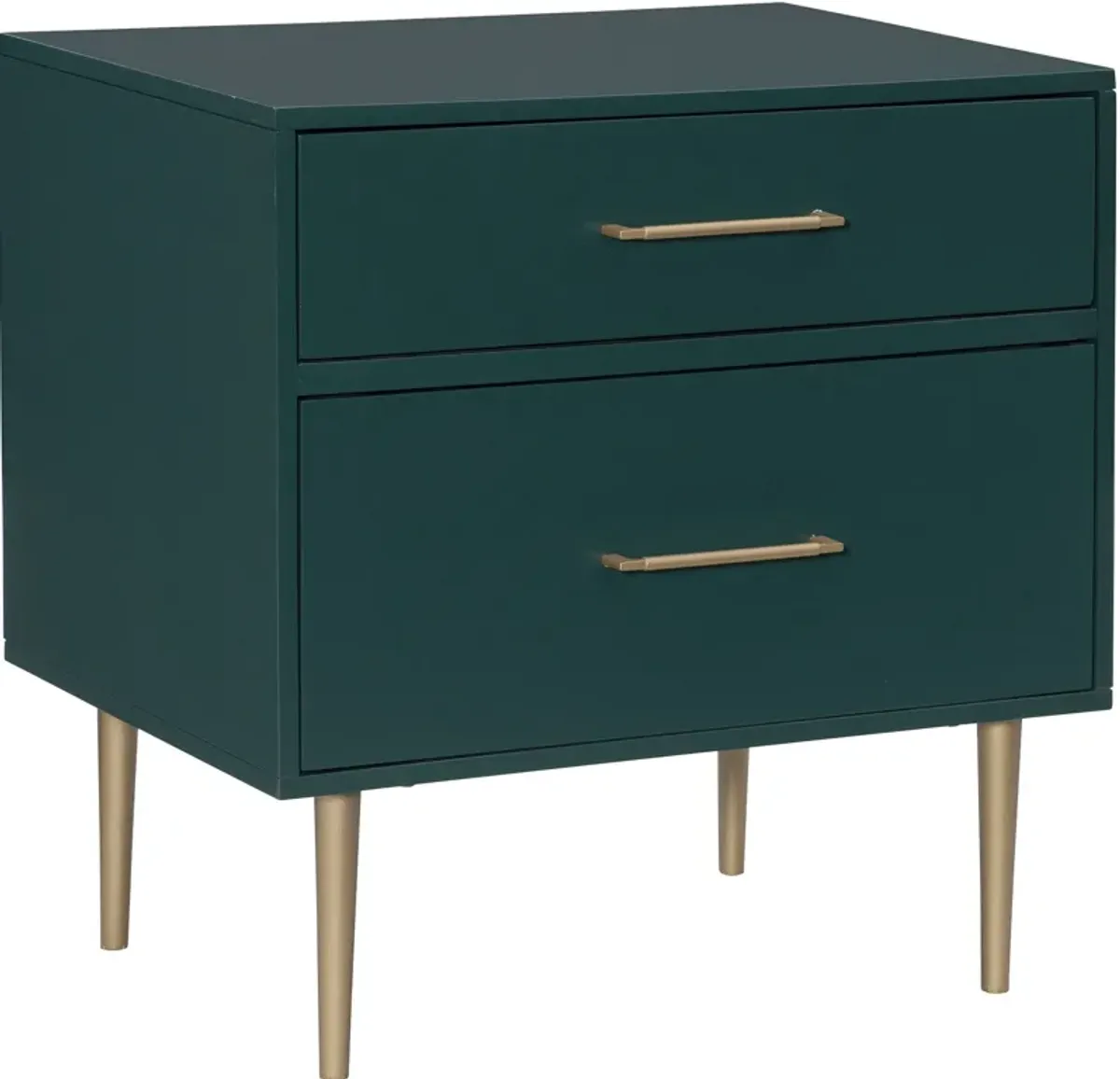 Sumo 2 Drawer Nightstand - Dark Green