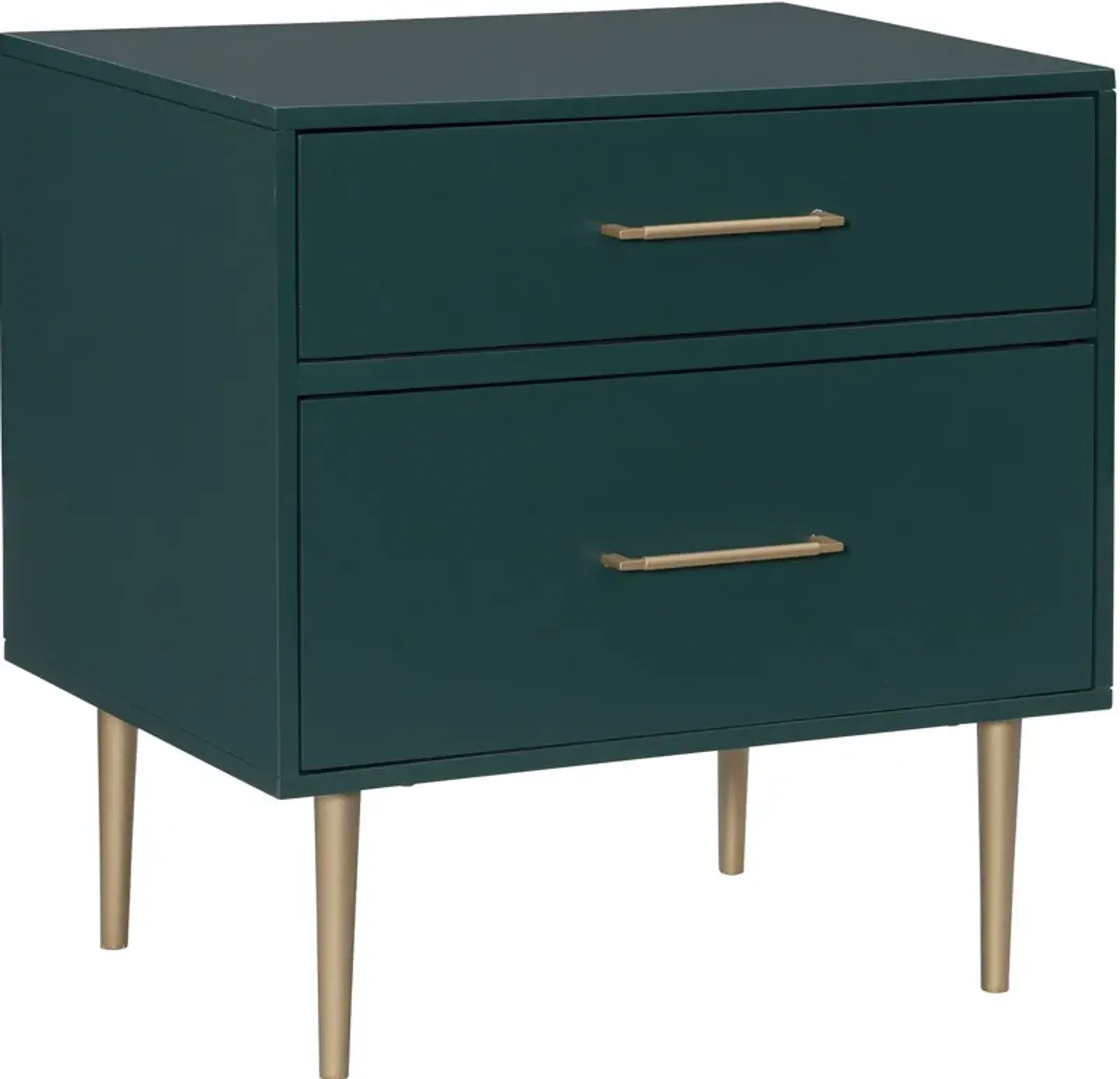 Sumo 2 Drawer Nightstand - Dark Green