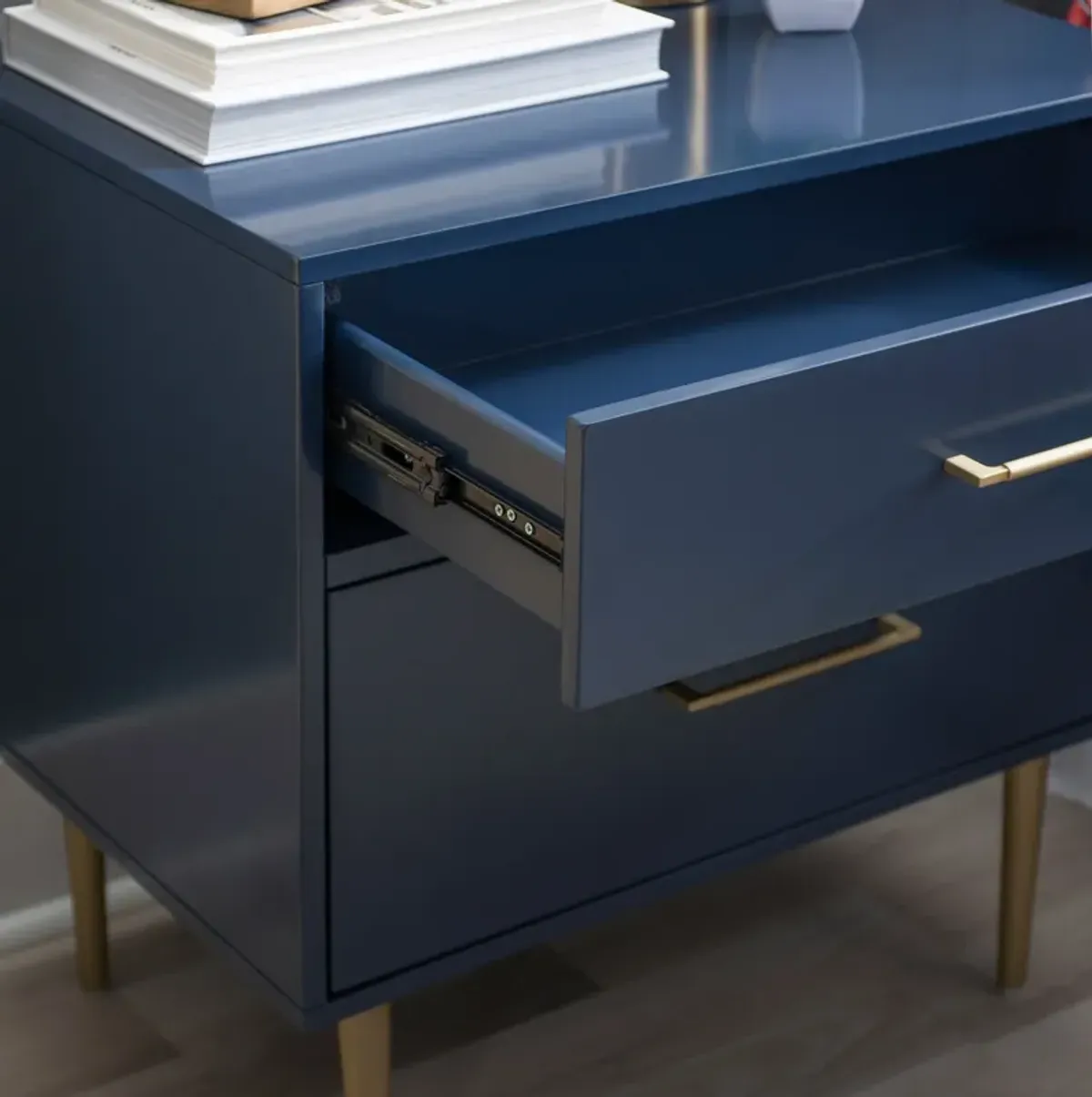 Sumo 2 Drawer Nightstand - Navy