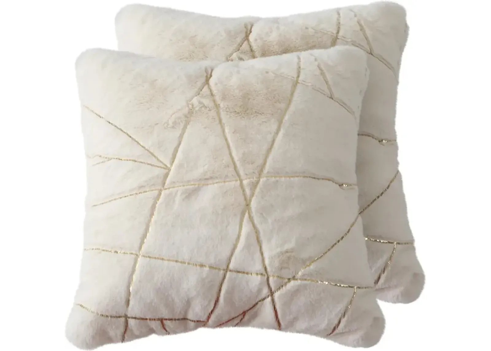 Cole 2-Pack 20" x 20" Accent Pillows - White/Gold