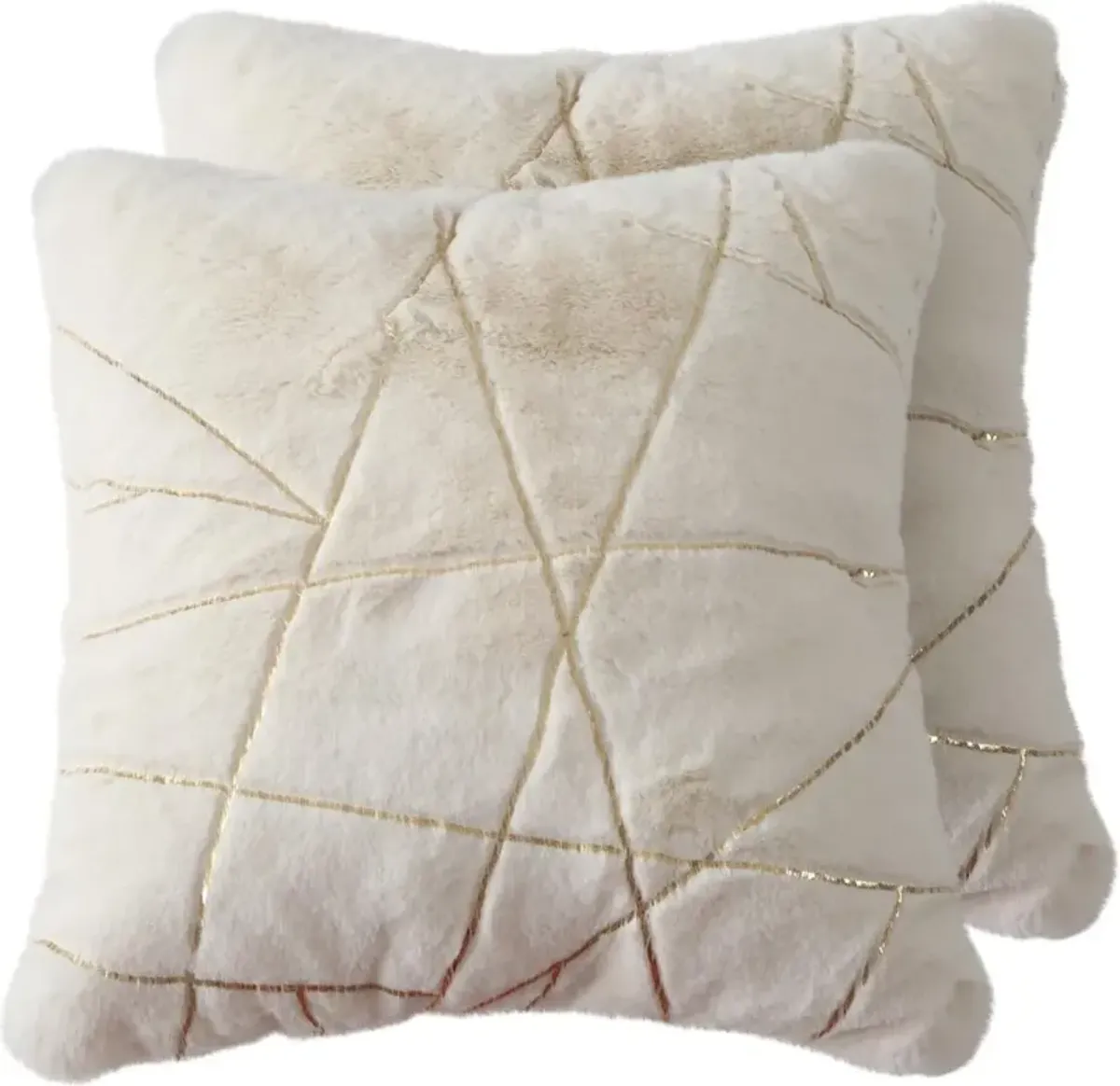 Cole 2-Pack 20" x 20" Accent Pillows - White/Gold