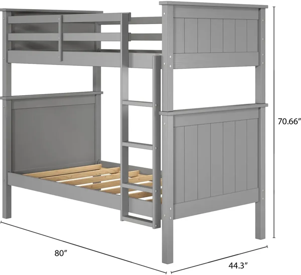 Lakelyn Twin Bunk Bed - Gray