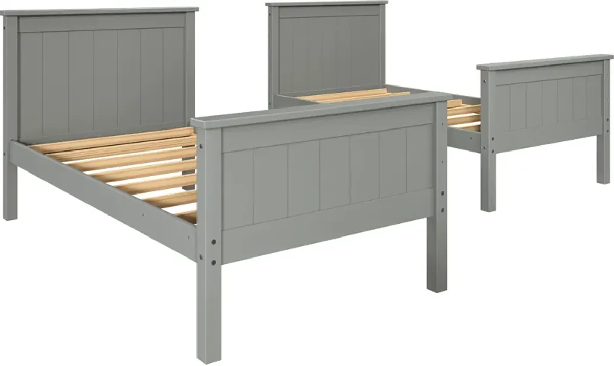 Lakelyn Twin Bunk Bed - Gray