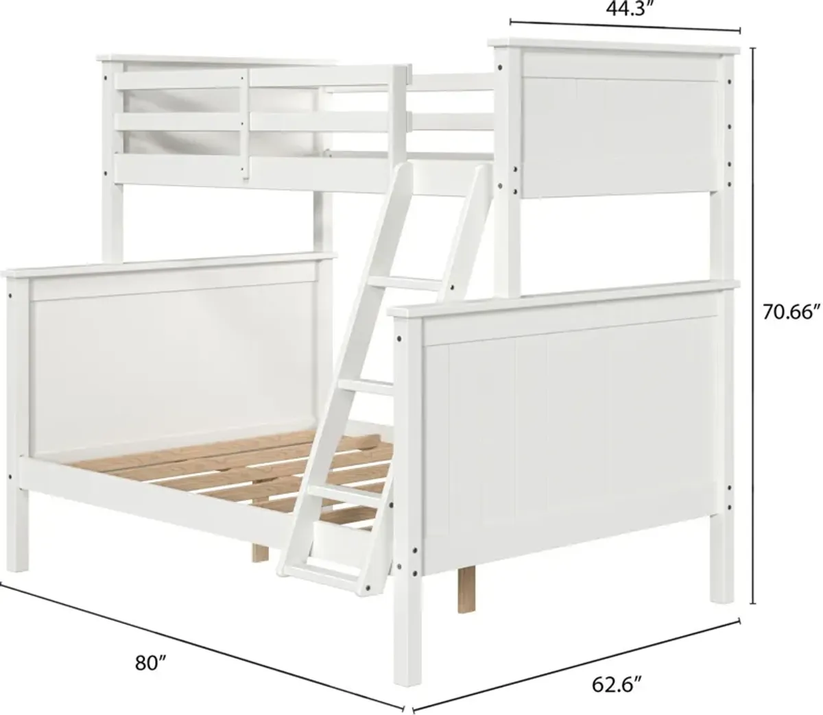 Lakelyn Twin Over Full Bunk Bed - White