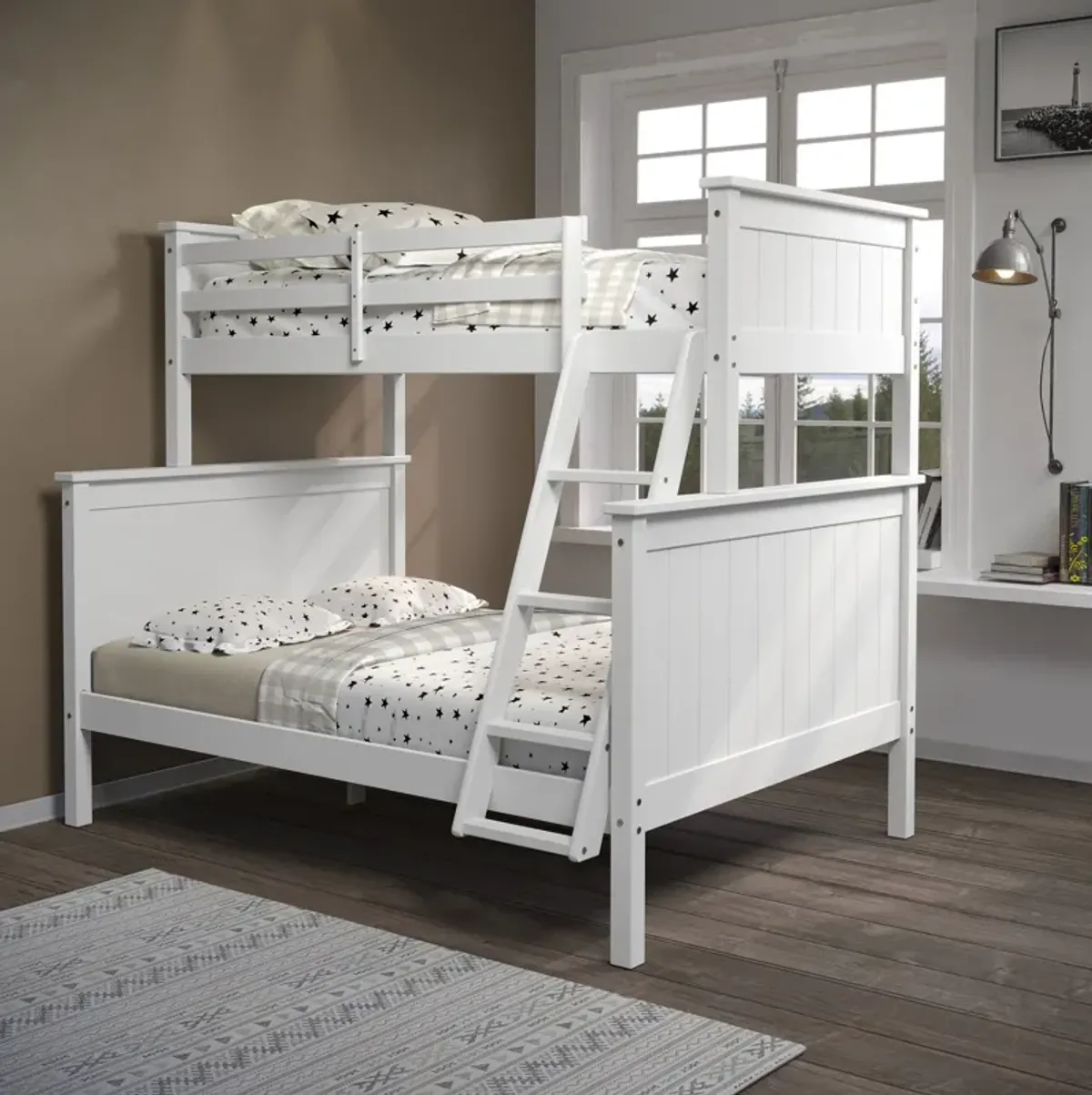 Lakelyn Twin Over Full Bunk Bed - White