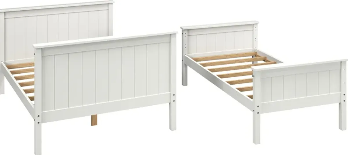 Lakelyn Twin Over Full Bunk Bed - White