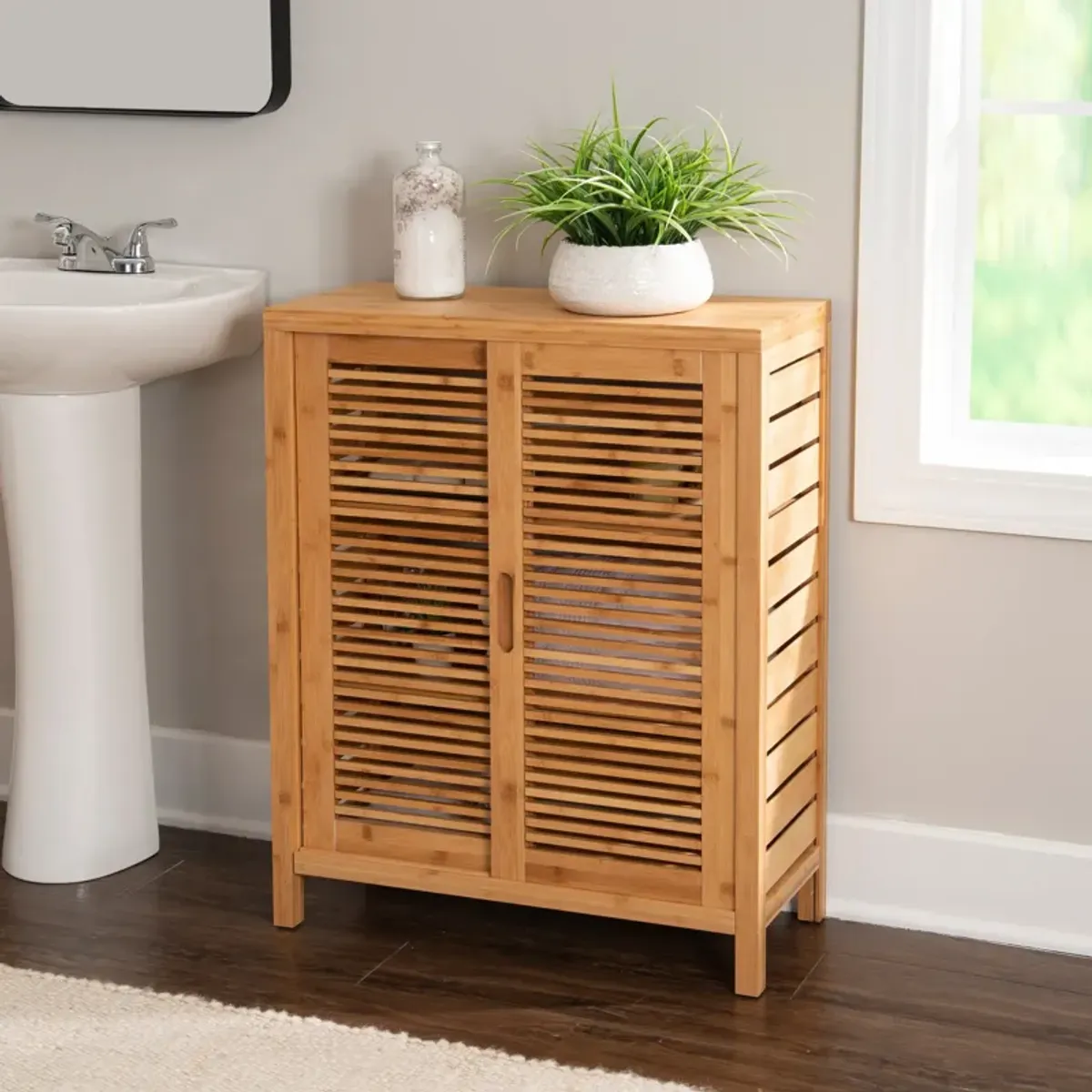 Ambel Two Door Cabinet - Natural