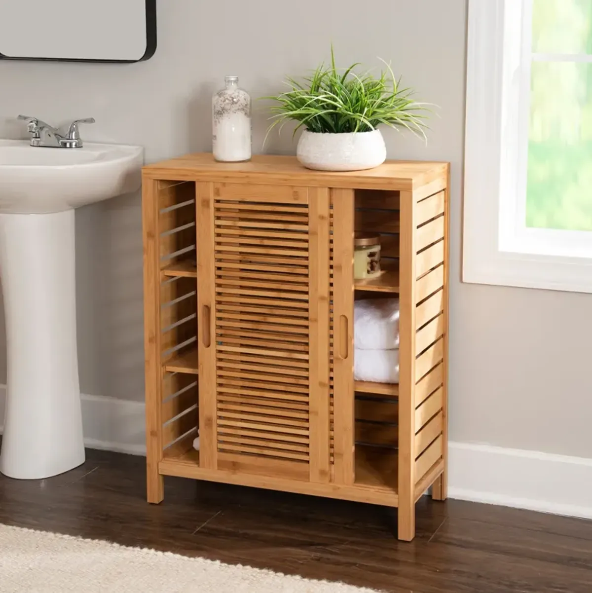 Ambel Two Door Cabinet - Natural