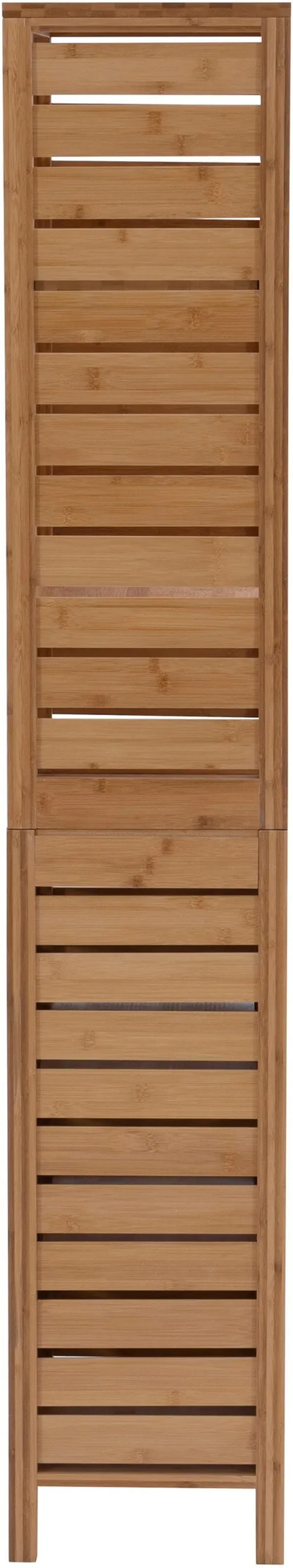 Ambel One Door Cabinet With Covered Shelves - Natural