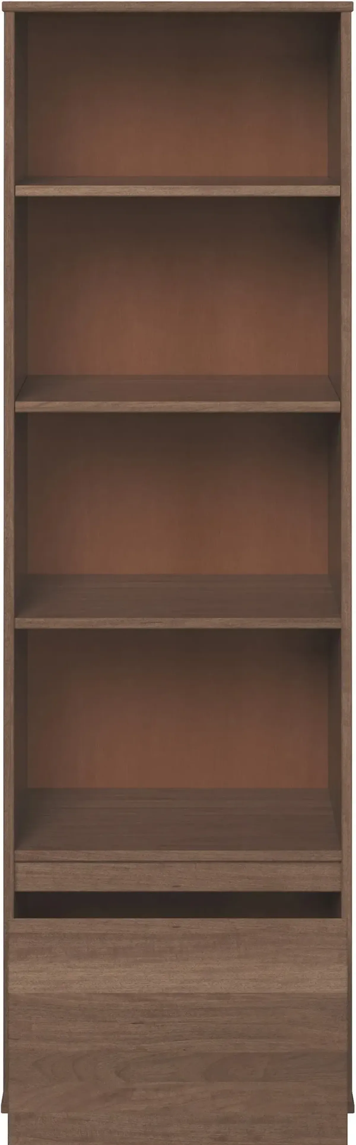 Woodbury Bookcase With One Drawer - Walnut