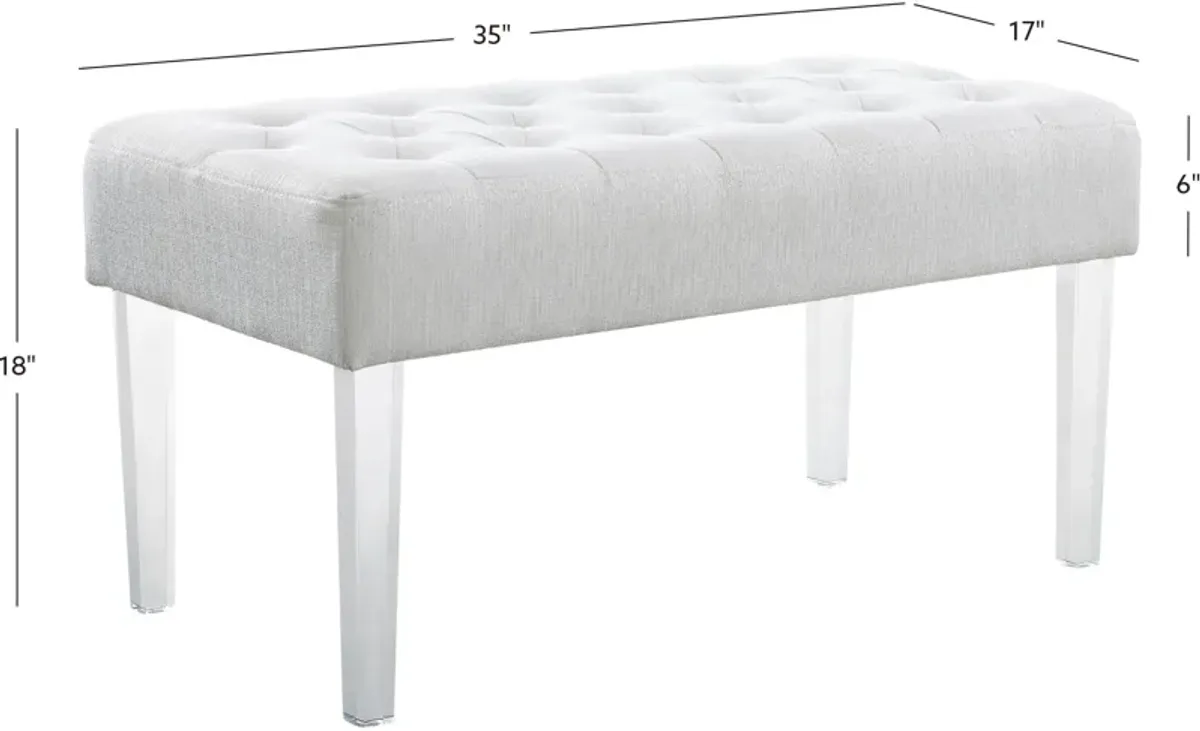 Kaylani Bench - White