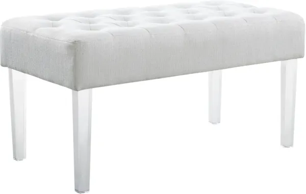 Kaylani Bench - White