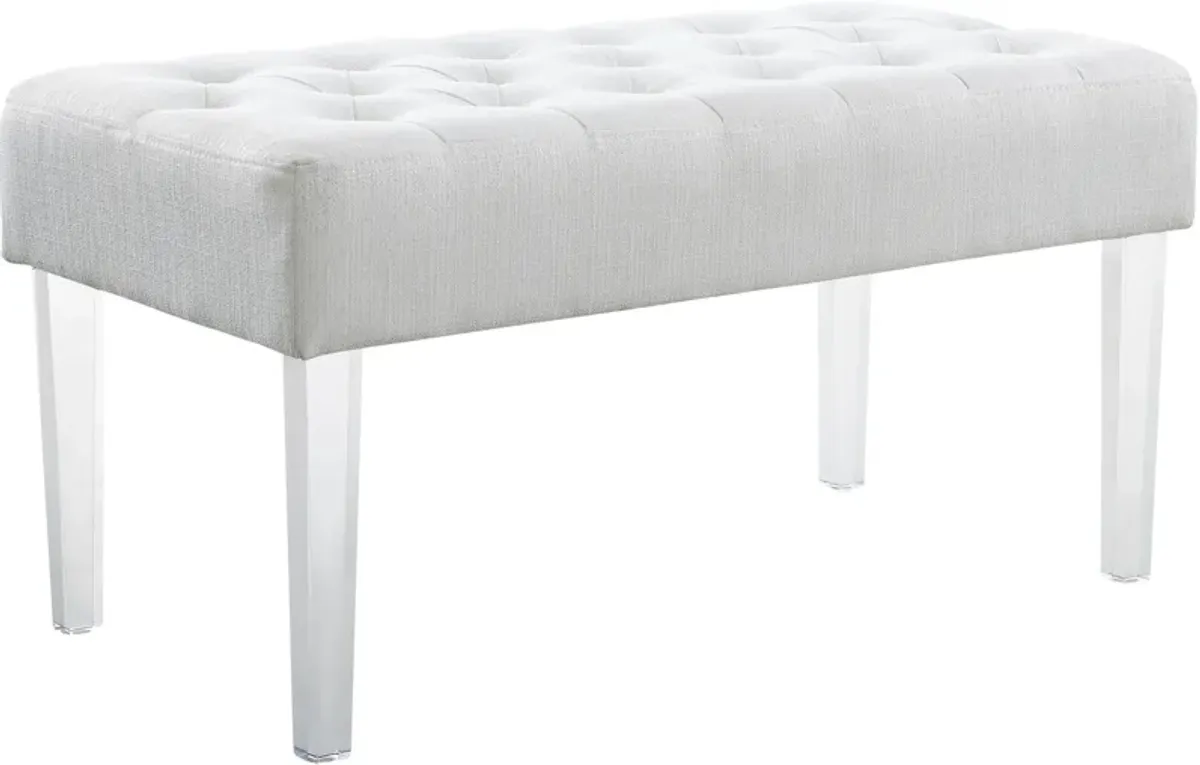 Kaylani Bench - White